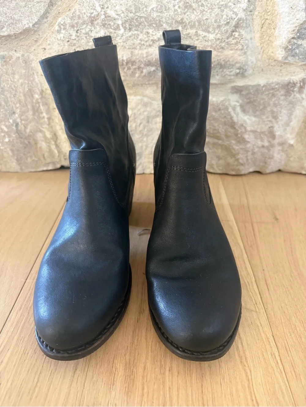 Rag & Bone Leather Mid-Heel Ankle Boots